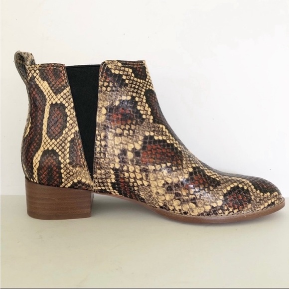 Madewell Carina Snake Embossed Ankle Boot EUC - Picture 8 of 13